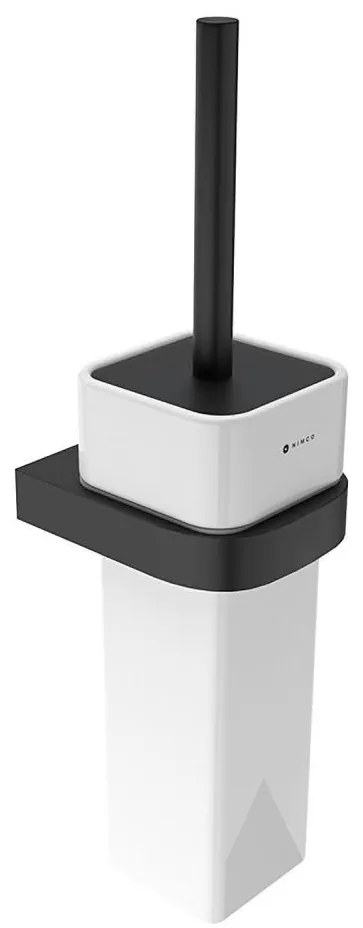 NIMCO NKC 30094K-90 - Nástenná WC štetka NIKAU biela/matná čierna