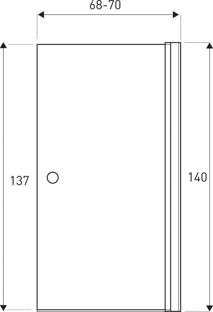 Novoterm Jednodielna vaňová zástena NV-Cristal 4 70x140, chróm/grafit