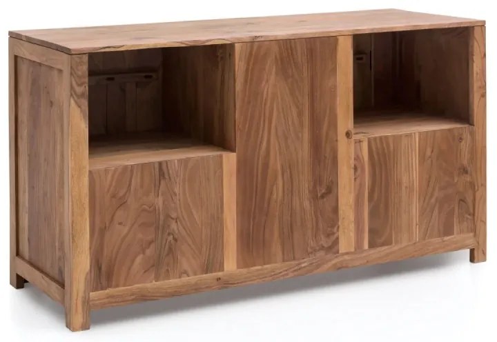 furniture-nabytek.cz - Masívna toaletná skrinka Auckland z akáciového dreva, hnedá, lakovaná