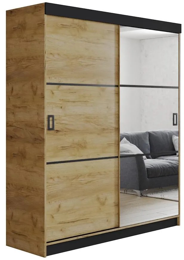 Skriňa Retro 3l 138 zlatý kraft