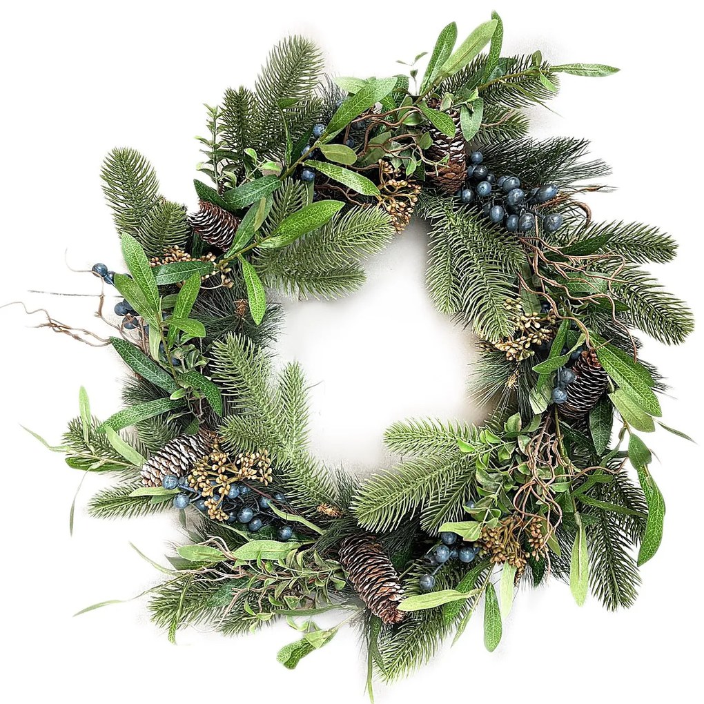 Vánoční věnec VIRIDIS II 50 cm zelený