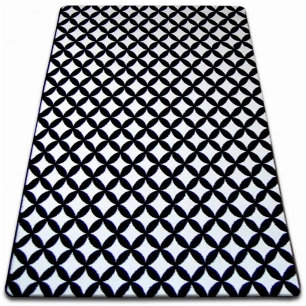 Kusový koberec Karo čierny 160x220cm