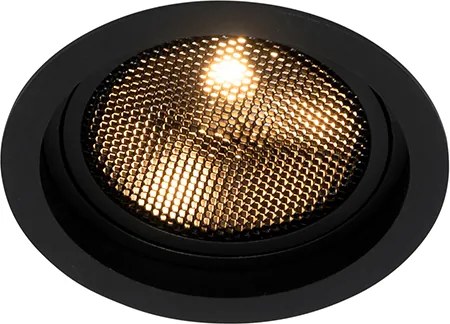 Moderné zapustené bodové svetlo čierne nastaviteľné - Coop 111 Honey