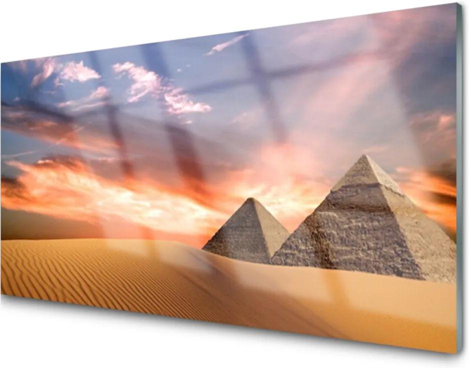Obraz na akrylátovom skle Púšť pyramídy