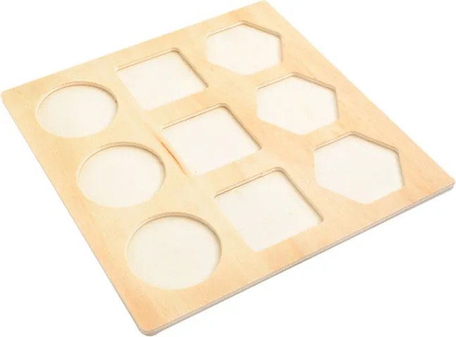 ISO Drevené puzzle, geometrické tvary, 6827