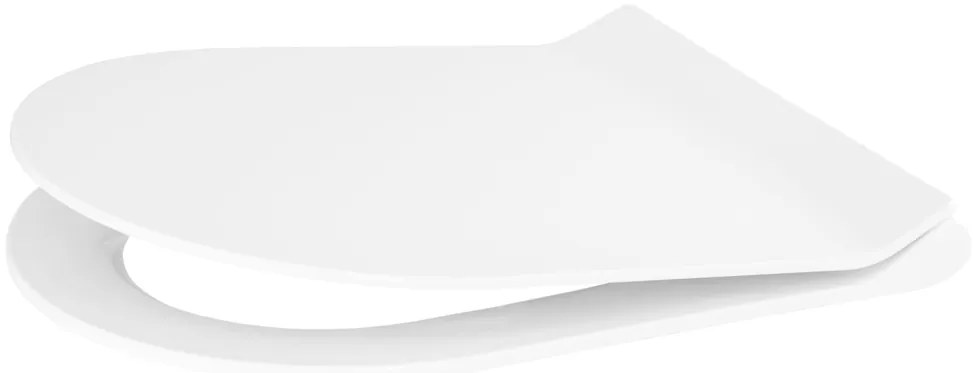 Gamma Verde D8, WC sedadlo 470x365 mm, polypropylén, SoftClose, EasyClean, biela lesklá, GMA-D8