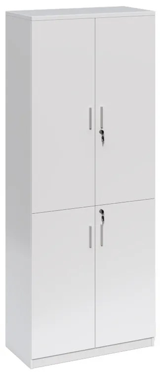 Vysoká kancelárska skriňa Houseland Prime Neo 03 80 cm biela