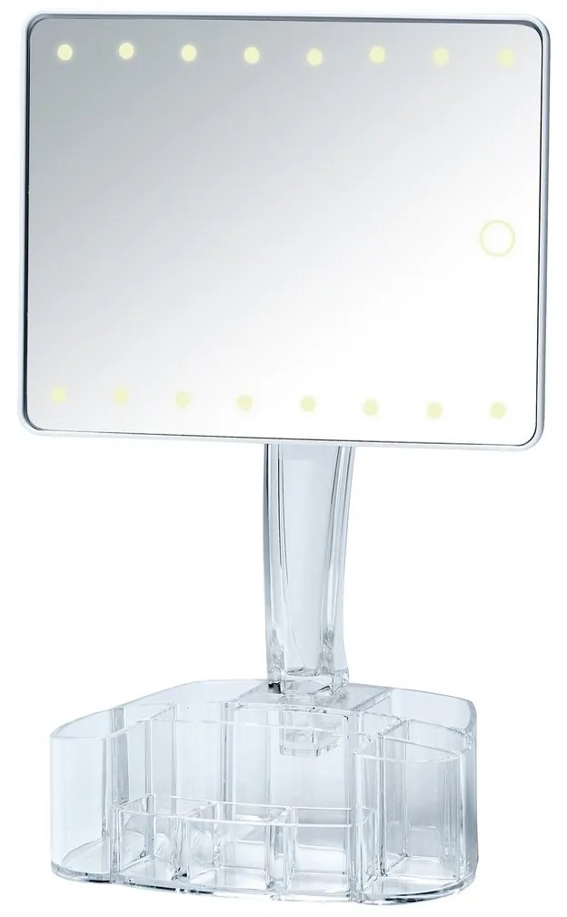 Wenko Kozmetické zrkadlo s LED podsvietením a organizérom Trenno