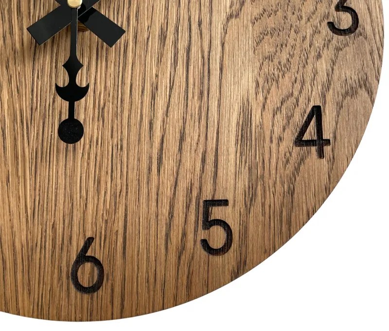 Ručne vyrábané dubové hodiny – tichý chod a moderný dizajn I SENTOP FB-MAS002-A
