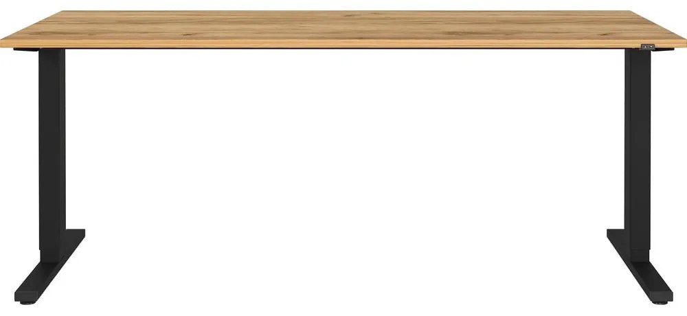 Pracovný stôl s elektricky nastaviteľnou výškou s doskou v dubovom dekore 80x180 cm Lissabon – Germania