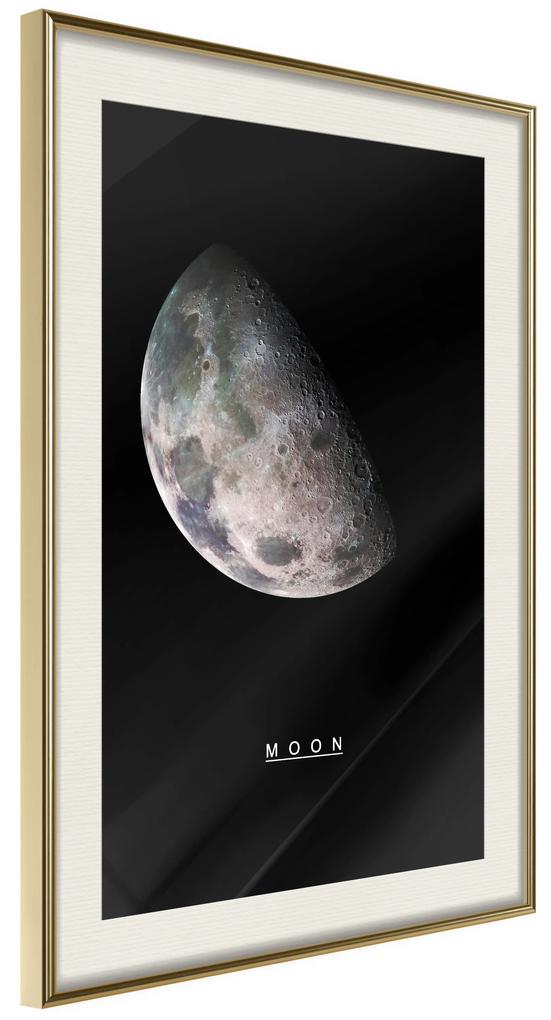 Artgeist Plagát - Moon [Poster] Veľkosť: 20x30, Verzia: Zlatý rám s passe-partout