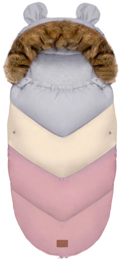 Tutumi Teddy PRO-V, detský spací vak 90x50 cm, pastelová ružová, NAZ-12308