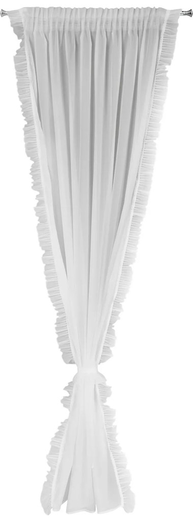 ZÁCLONA NA PÁSKE KAREN 140X270 CM BIELA