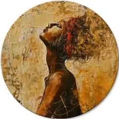 Okrúhle obrazy s akrylom Vášnivé ráno