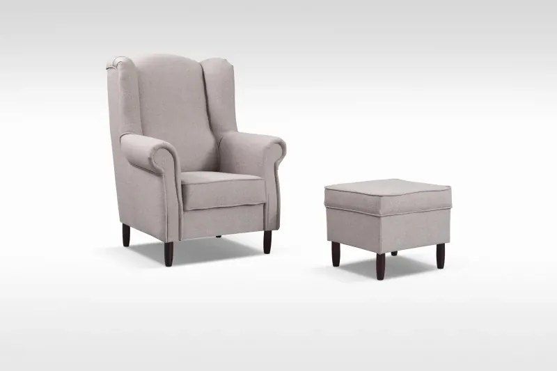 Kreslo s taburetom Tom