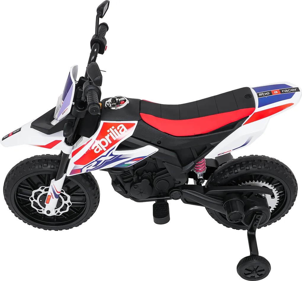 Ramiz Detský motocykel Aprilia RX biely
