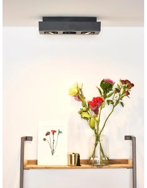 Lucide 09119/16/30 - LED Bodové svietidlo XIRAX 3xGU10/5W/230V čierna