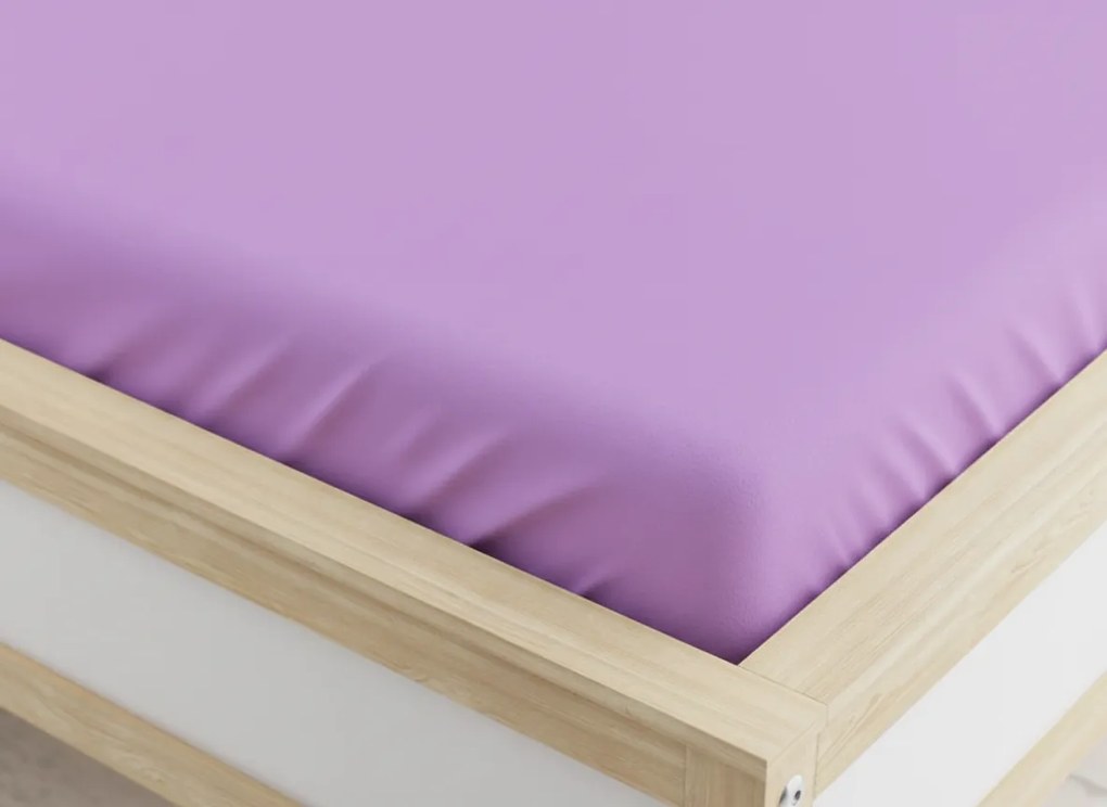Napínacia obliečka z mikrovlákna svetlofialová 90 x 200 cm