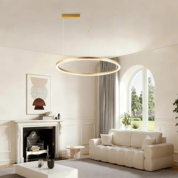 Brilagi - stmievateľný LED luster na lanku PORTOFINO LED/60W/230V pr. 80 cm zlatý +DO
