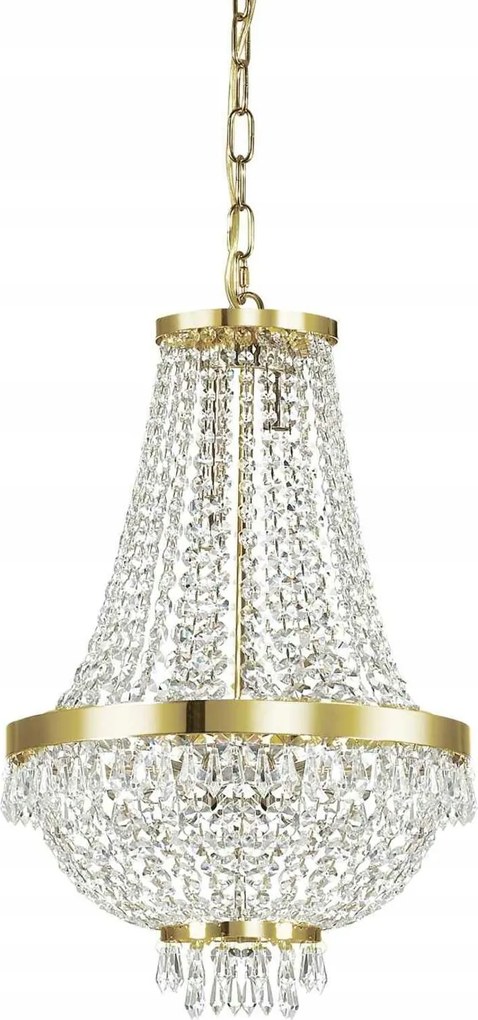 Krištáľový luster Ideal Lux Caesar SP6 Oro 6x40W G9 zlatý