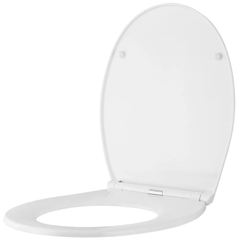 Gamma Porto, toaletné WC sedátko 445x370mm z polypropylénu s pomalým zatváraním, biela, GMA-PORTO