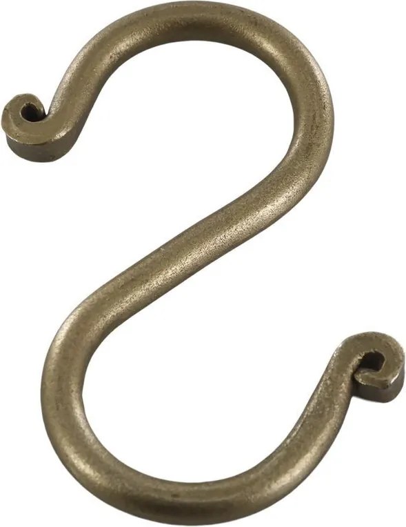 Mosadzný antik závesný háčik Terrié M - 4*8 cm
