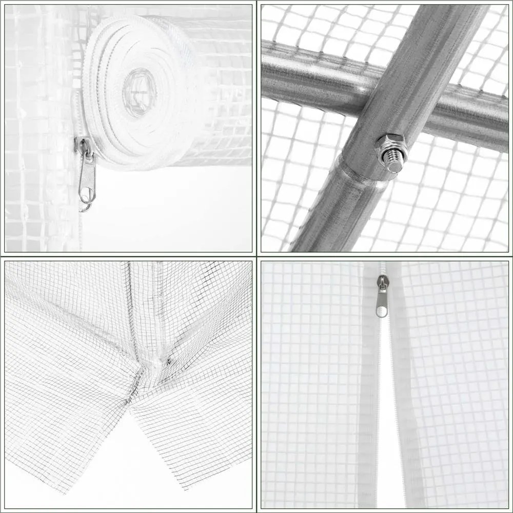 GT0010 Záhradný skleník / fóliovník 3 × 2 × 2 m Springos UV-4, 140 g/m²