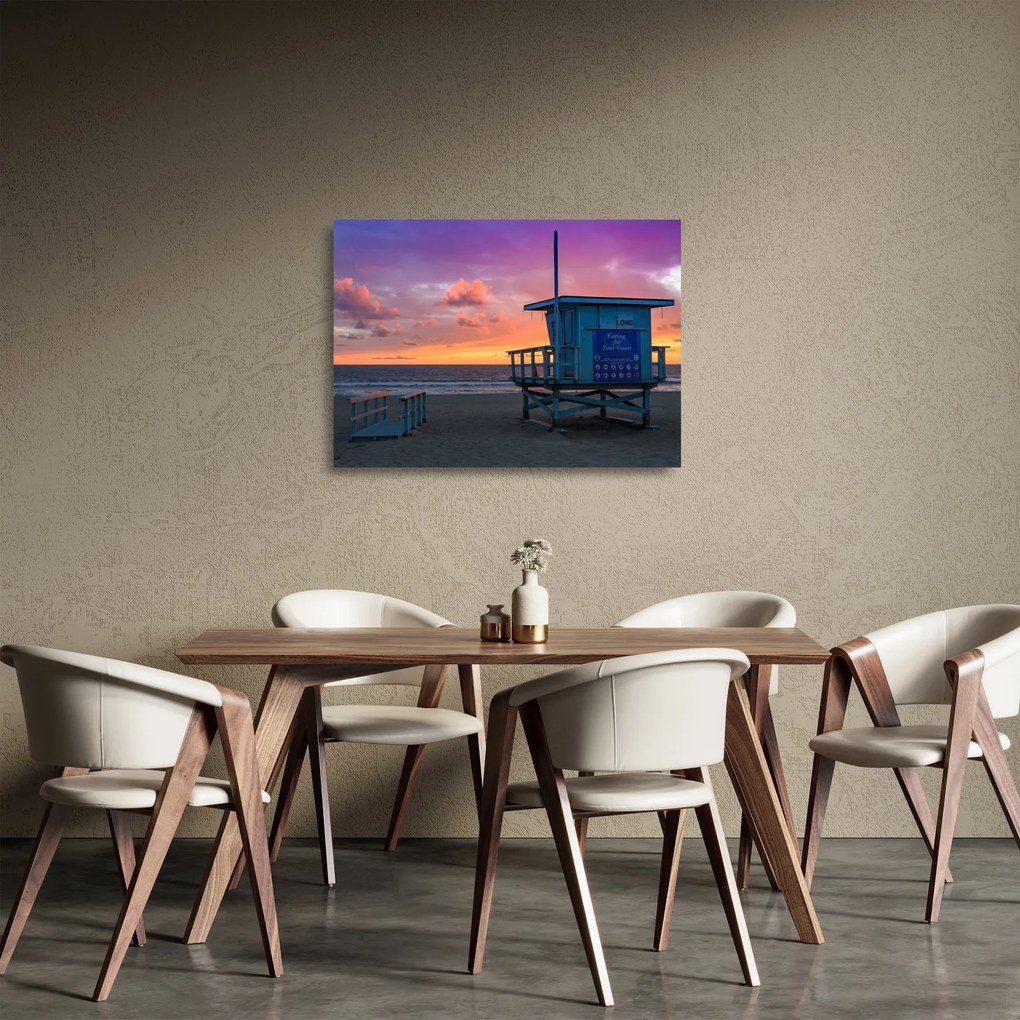 Sklenený obraz z pláže Santa Monica (70x50 cm)