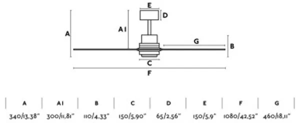 FARO 33517DC - Stropný ventilátor MINI LANTAU drevo/čierna + diaľkové ovládanie