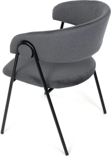Jedálenská stolička zamatová, sivá DCL-X7130 GREY2