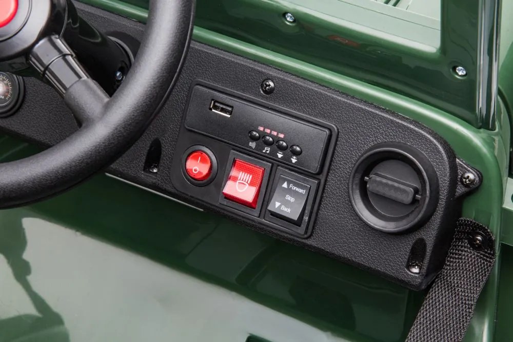 LEAN CARS Elektrické autíčko na akumulátor JH-103 armádne zelené 4x4