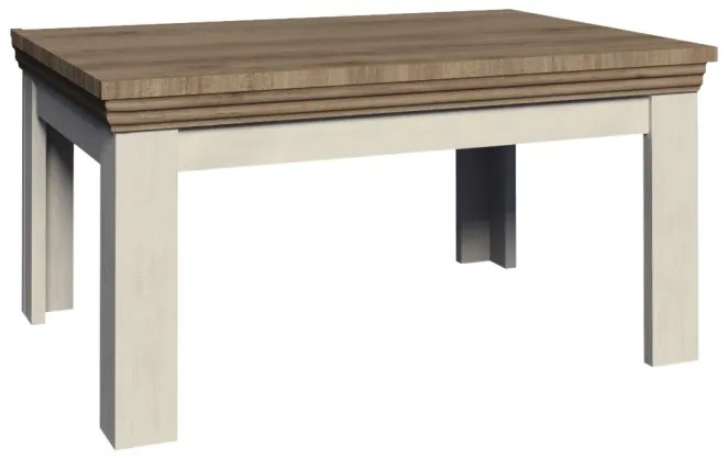 Rozkladací jedálenský stôl Royal ST - biela sosna nordická / dub divoký