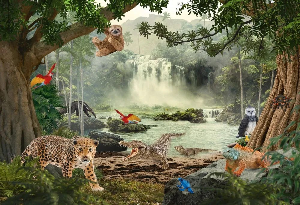 Schmidt SCHLEICH puzzle s divokou zverou 100 dielikov