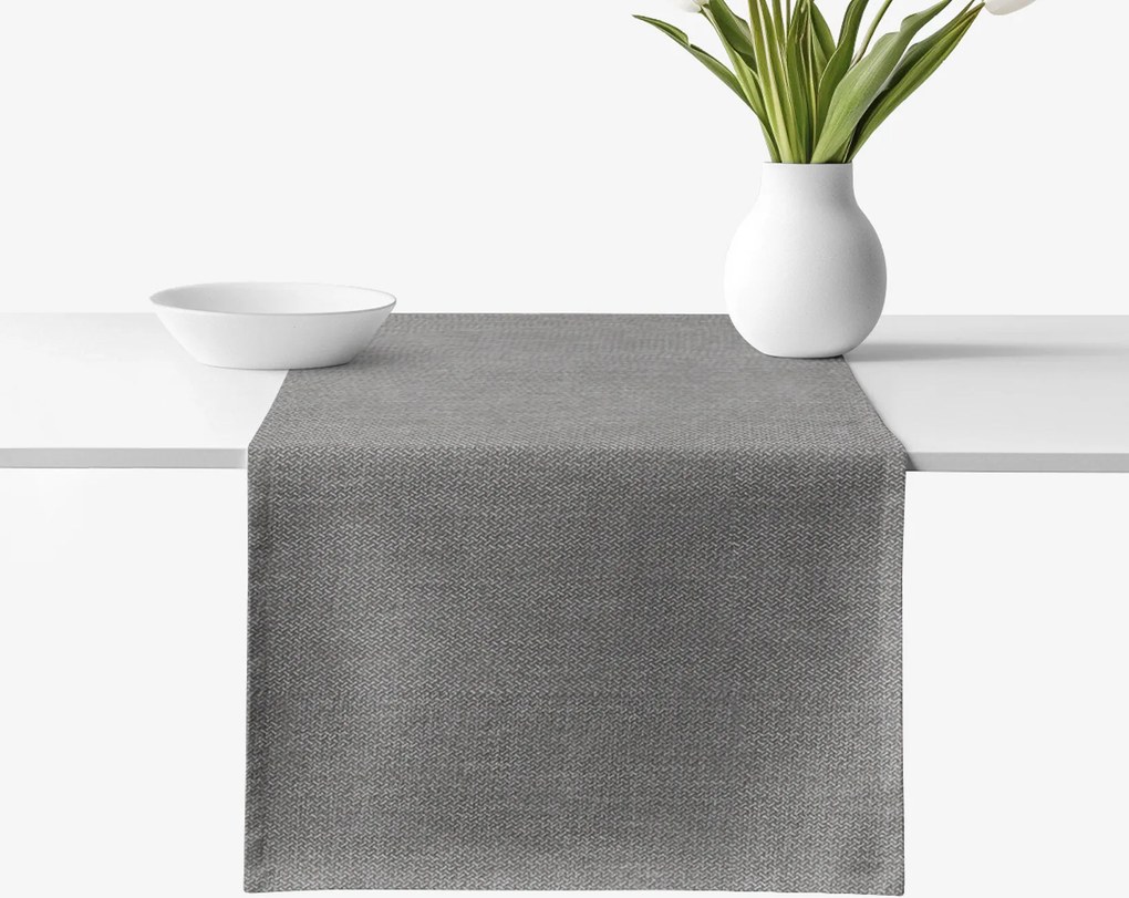 Goldea behúň na stôl peru - sivý 20x140 cm