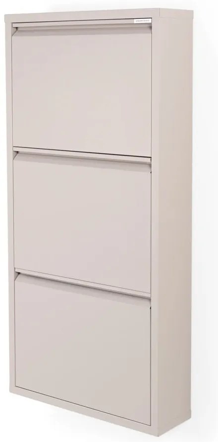 Taupe kovová výklopná skrinka na topánky 50x103x15 cm Billy – Spinder Design