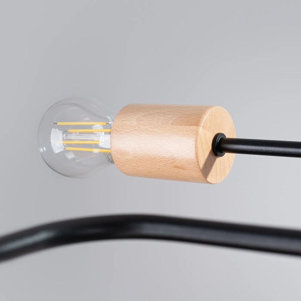 Stropné svietidlo Timbo 8, drevené telo svietidla, b