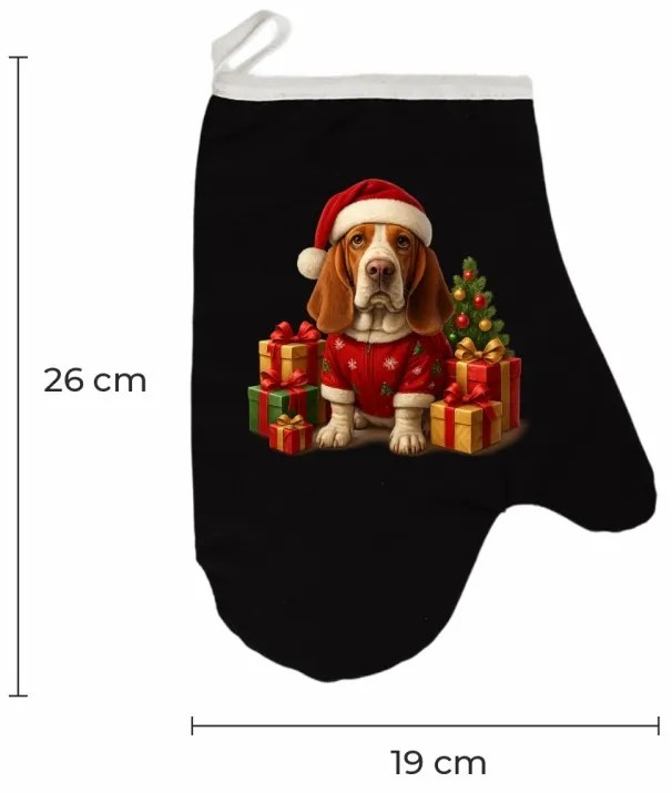 Vianočná kuchynská rukavica Buddy EMI, sivá