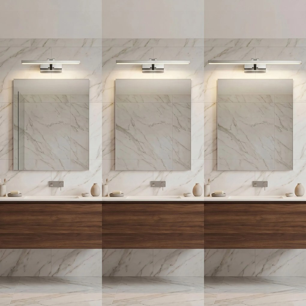 Toolight Toolight, LED nástenné svietidlo, 60cm, 9W, 4000K, 500lm, APP1858-1W, chrómová, OSW-66011