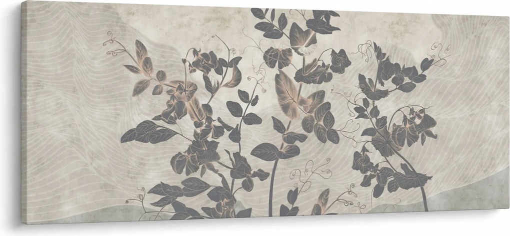 Obraz - Texturované listy (120x50 cm)