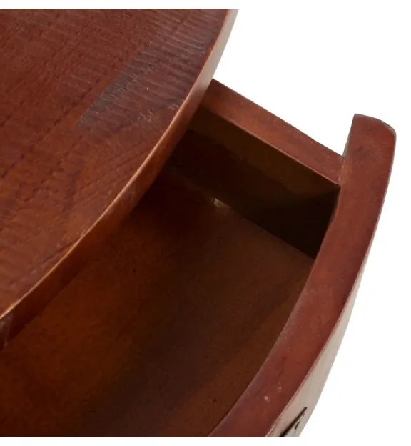 furniture-nabytek.cz - Masívny konzolový stôl Catana z borovice, hnedý, lakovaný – guľatý