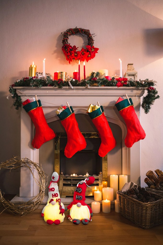 Tutumi - LED vianočný trpaslík 36cm YX058, biela, CHR-09507