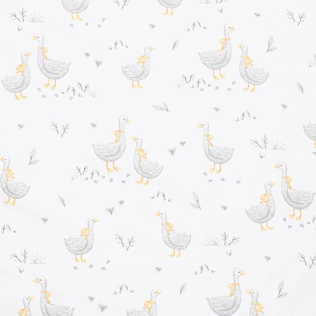 Bavlnený set do postieľky s výplňou New Baby Husičky 90x120 cm