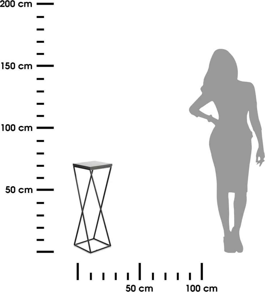STOJAN NA KVETINÁČ LOFT7 70X24X24 CM ČIERNA