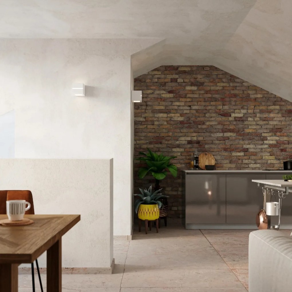 Nástenné svietidlo Leo Line, 1x biele keramické tienidlo