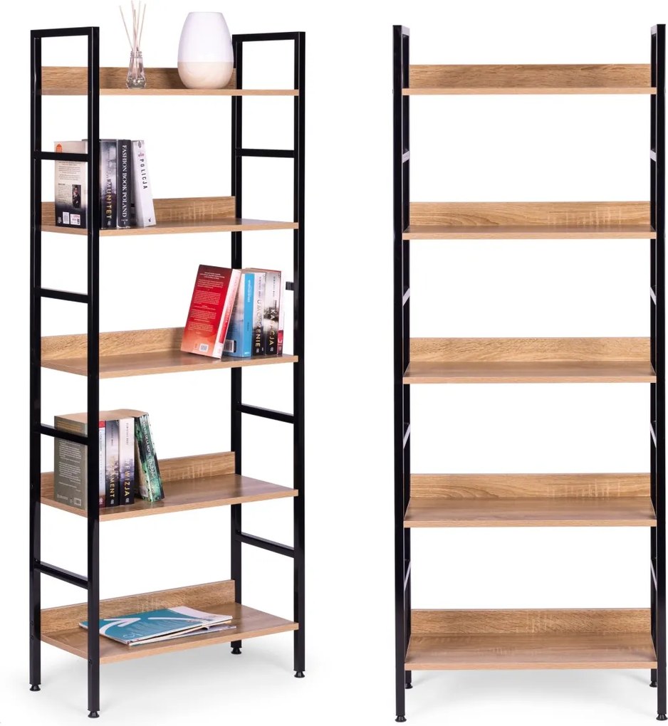Regál Bounder 160 cm hnědý/černý