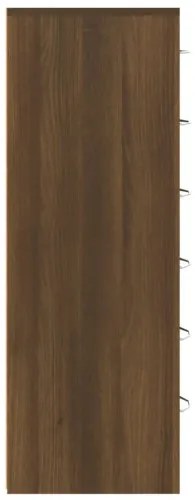 vidaXL Komoda so 6 zásuvkami hnedý dub 50x34x96 cm spracované drevo-