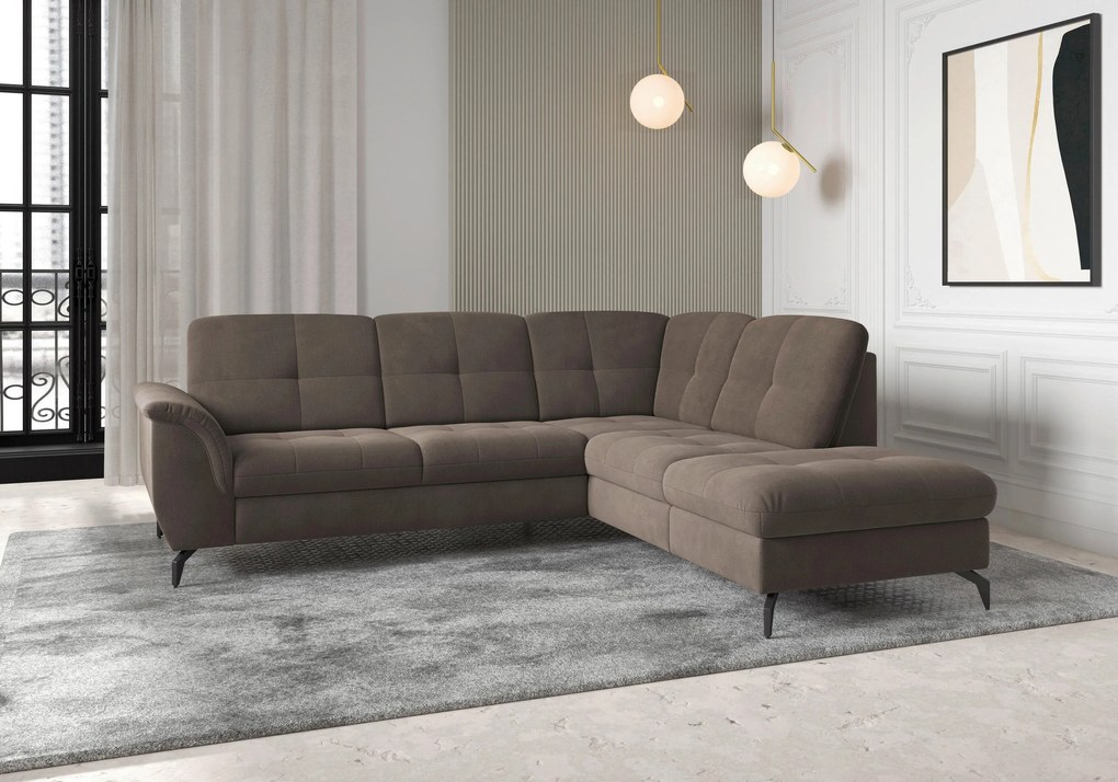 XXXLutz ROHOVÁ SEDAČKA, textil, tmavohnedá Sit & More - Sedačky - 00014401331F