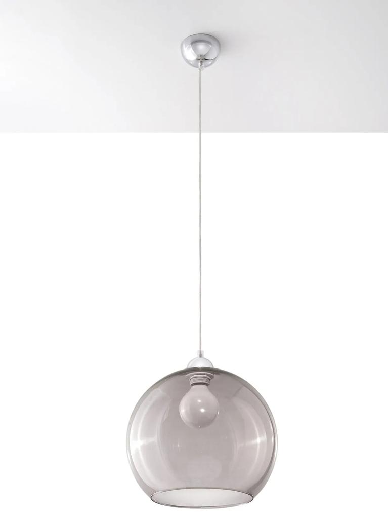 SOLLUX LIGHTING Závesné osvetlenie BALL, 1x E27, 60W, 30cm, guľaté, grafitované