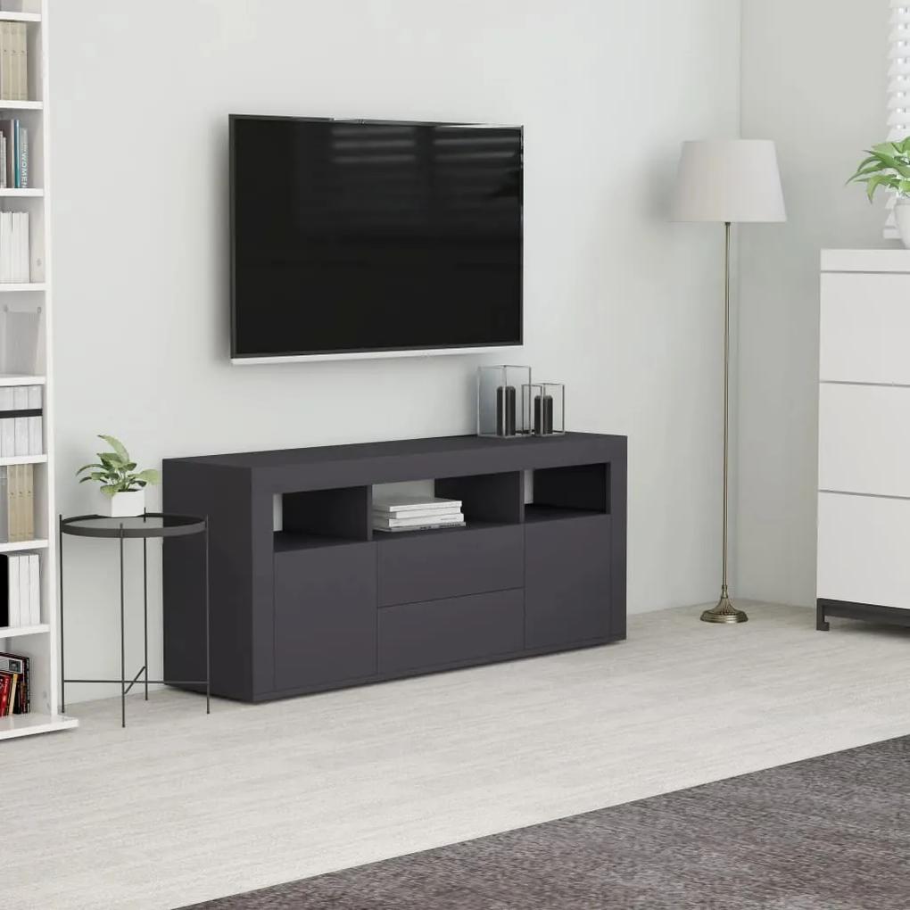 TV skrinka, sivá 120x30x50 cm, kompozitné drevo 801816