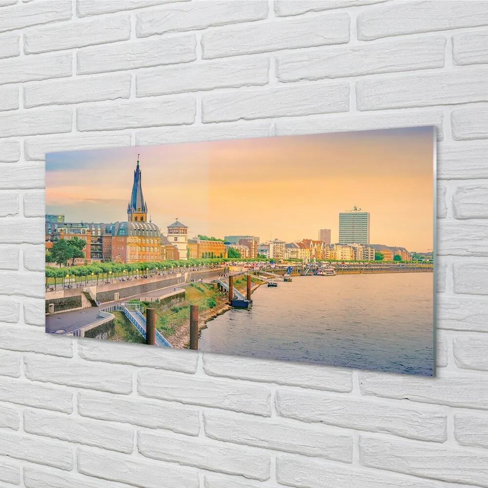 Sklenený obraz Nemecko Sunrise River 120x60 cm